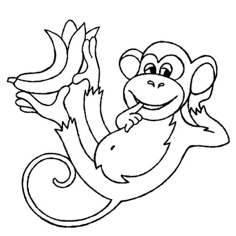 обезьянка чистит банан