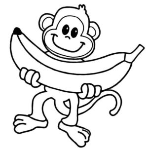 обезьянка и большой банан