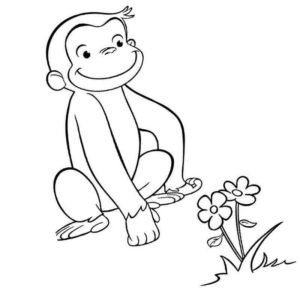 обезьянка и цветок