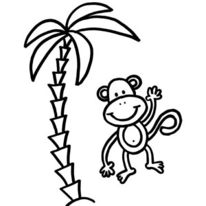 обезьянка и пальма