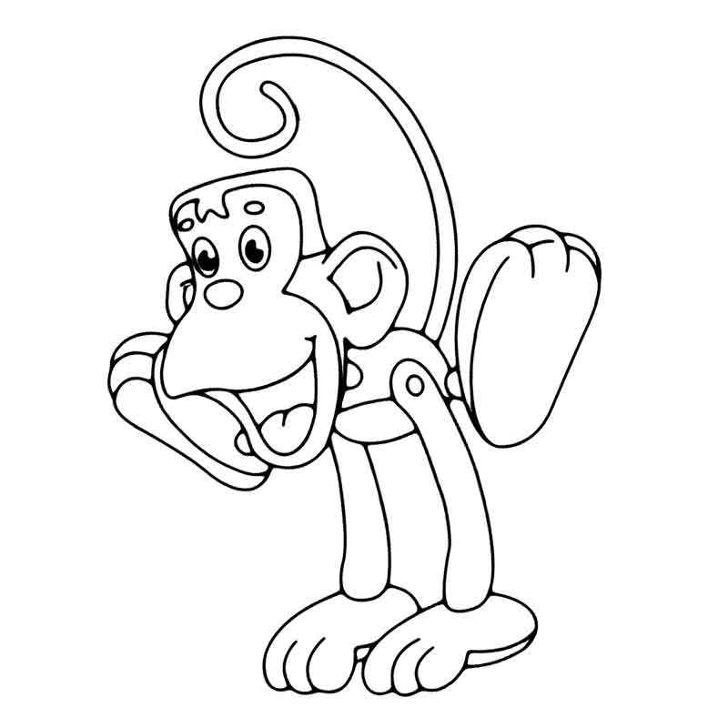 обезьянка на передних лапах