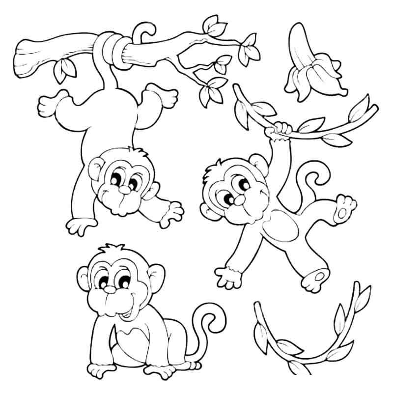обезьянки с бананом