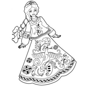 Рисунок народного костюма в цвете - 71 фото