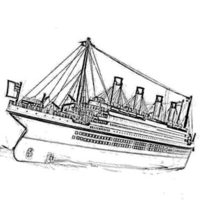 огромный корабль Титаник