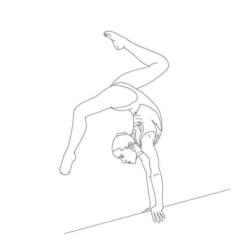 опытная гимнастка
