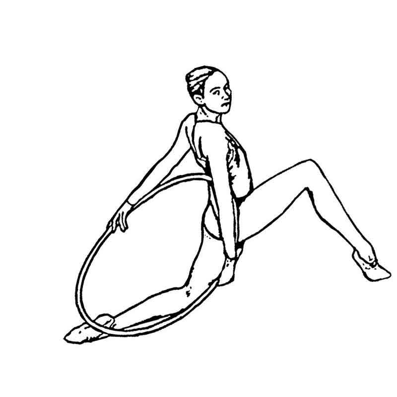 опытная гимнастка с обручем