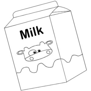 пачка молока с коровкой