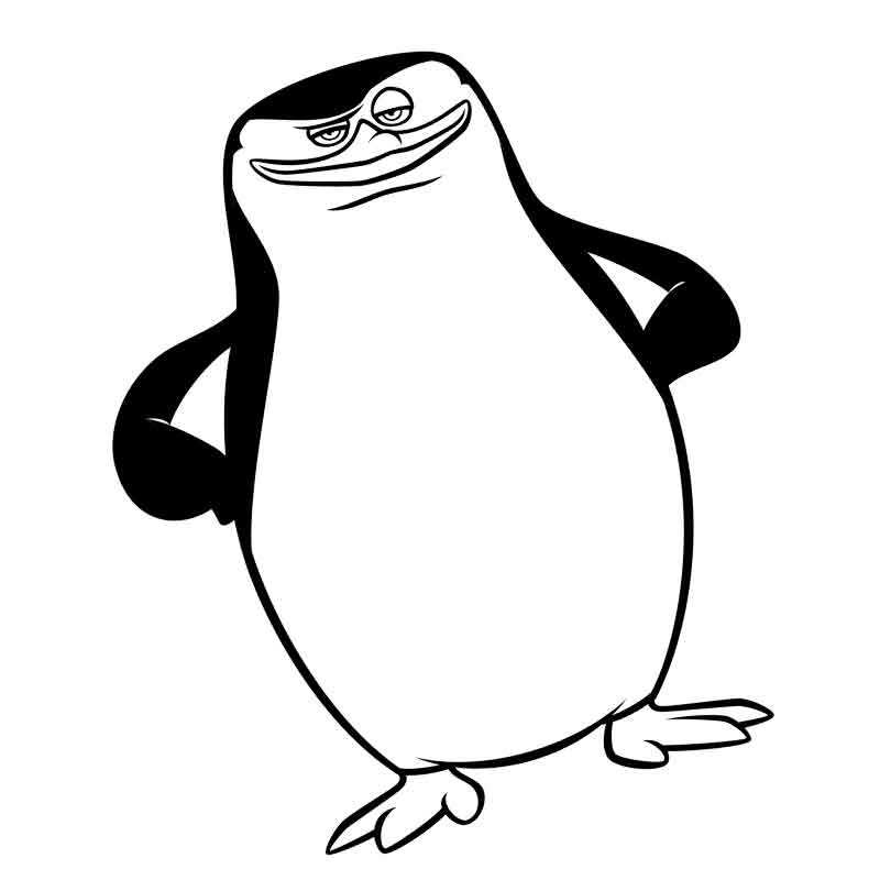 Раскраски Мадагаскарские пингвины бесплатно для печати