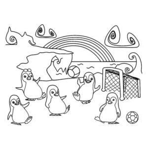пингвины играют в футбол