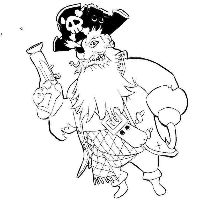 пират и пистолет