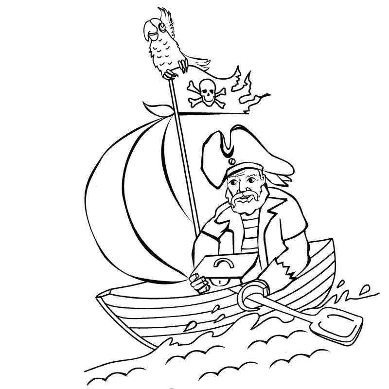 пират в лодке