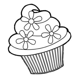 пирожное с цветочками