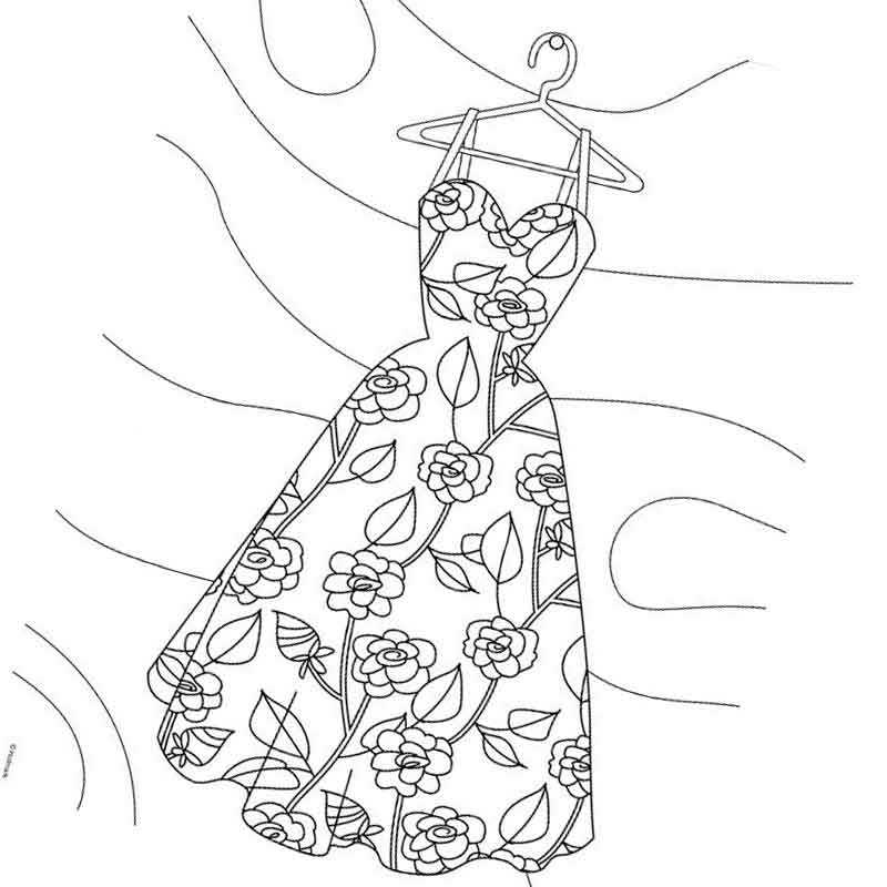 платье с рисунком цветов