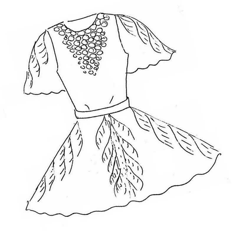 платье с узорами