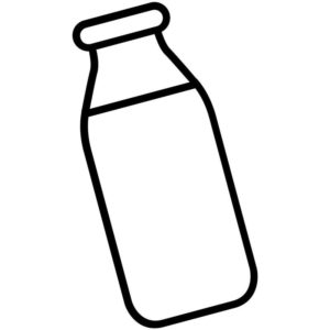 полная бутылка молока