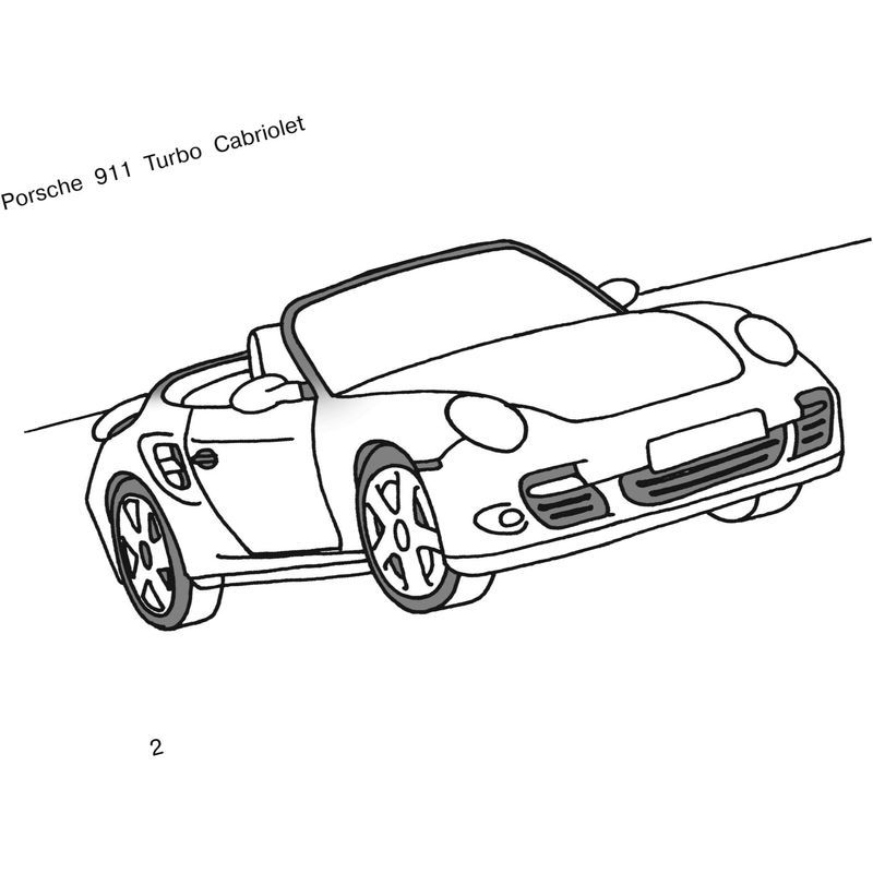 Автомобили Порше (Porsche) | Раскраски для детей: 9 разукрашек