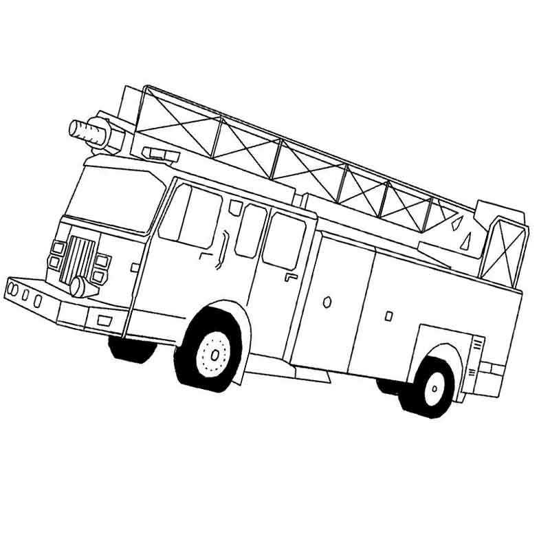 Пожарная машина рисунок для детей
