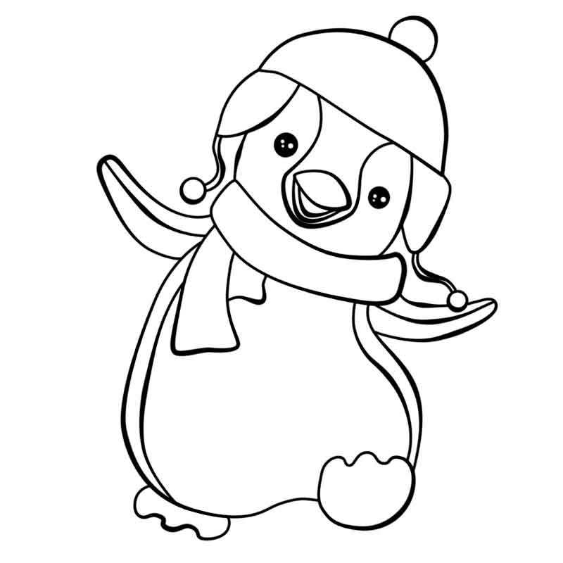 Пингвин рисунок раскраска - 78 фото