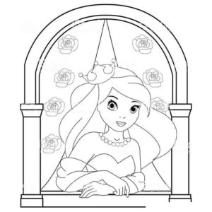 принцесса сидит у окна