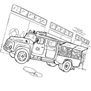 рабочая машина пожарных