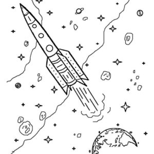 Ракета в открытом космосе