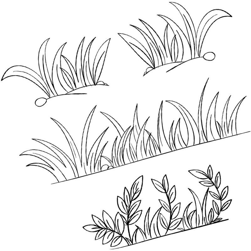 разные кусты травы