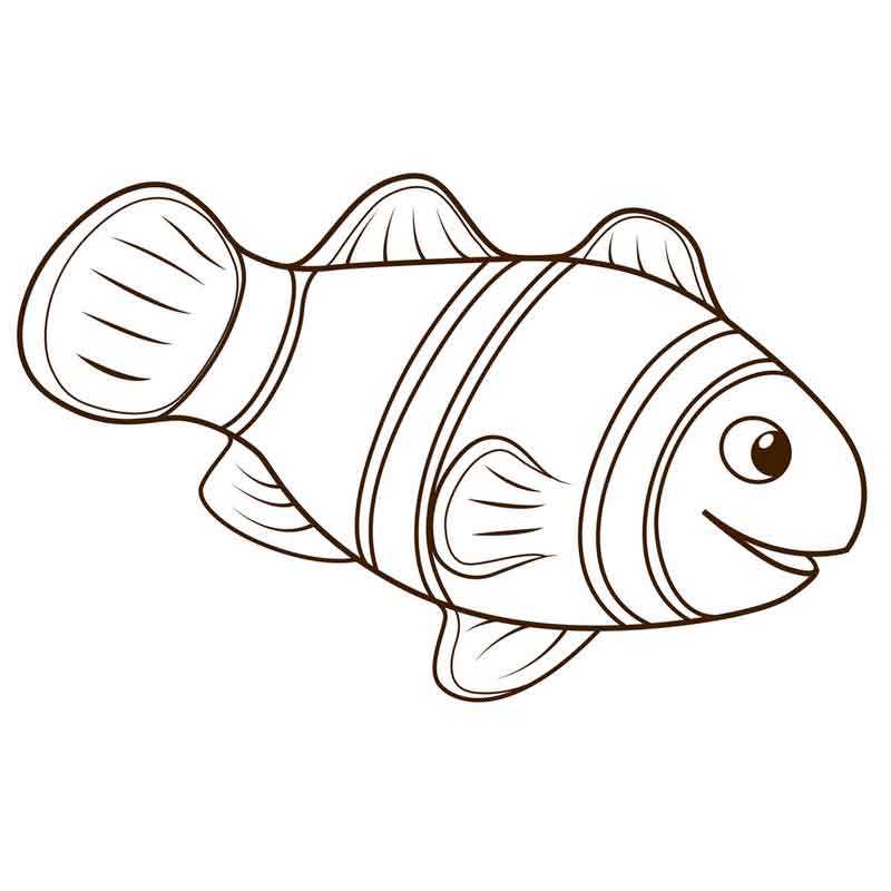 Раскраска Рыбка в аквариуме - распечатать бесплатно
