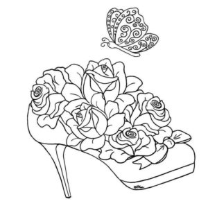 розы в туфле
