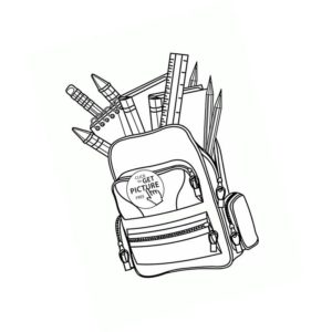 рюкзак с школьными вещами