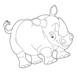 счастливый носорог