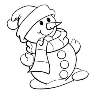 шарф надет на снеговика
