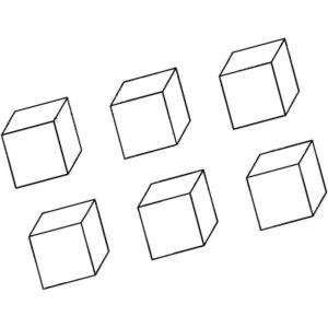 шесть кубиков