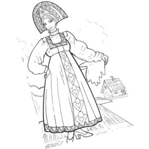 шикарный Русский народный костюм