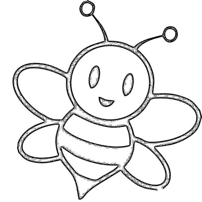 Раскраски Пчела - распечатать в формате А4