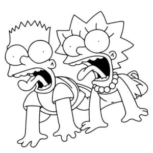 Симпсоны Барт и Лиза