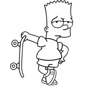 Симпсоны Барт симпсон со скейтбордом