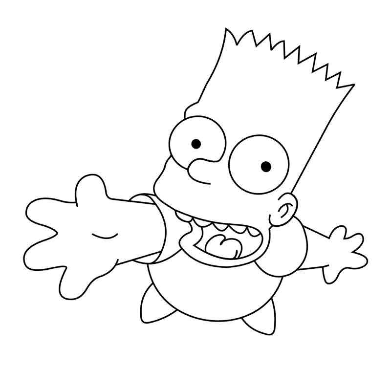 Симпсоны Барт тянет руку