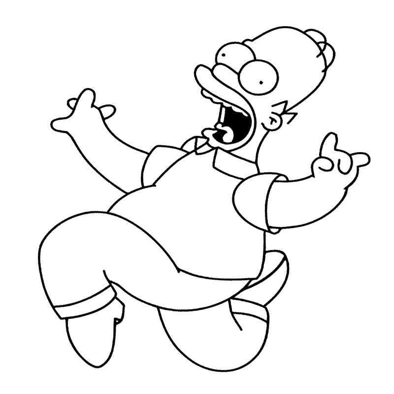 Симпсоны Гомер в прыжке