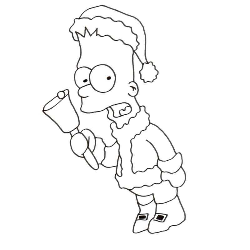 Симпсоны новогодний Барт Симпсон