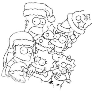 Симпсоны новогодняя Семья Симпсонов