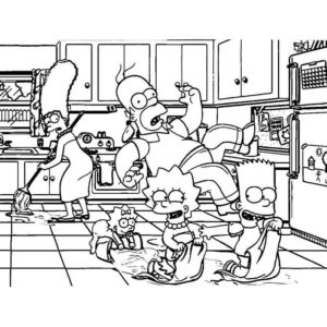Симпсоны Полет Гомера на кухне