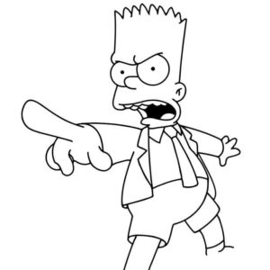 Симпсоны Злой Барт в костюме
