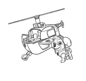 Скай и вертолет щенячий патруль