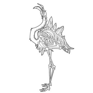 Скелет фламинго