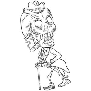 скелет с большим черепом