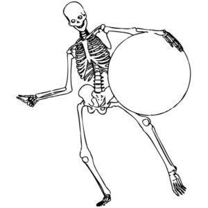 скелет с шаром