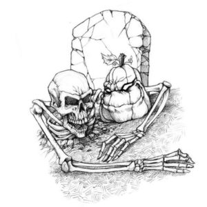 скелет вылез из могилы