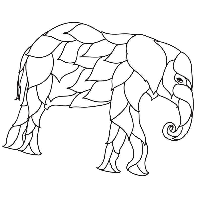 Раскраска африканский слон