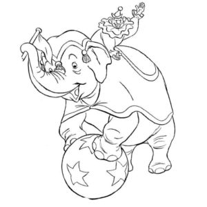 слон с клоуном