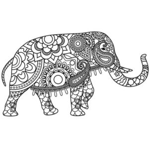 Слон с узорами